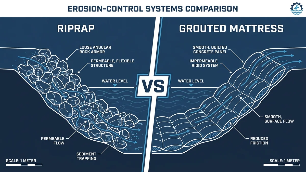 Grouted Mattress vs Riprap: Which Is Better?