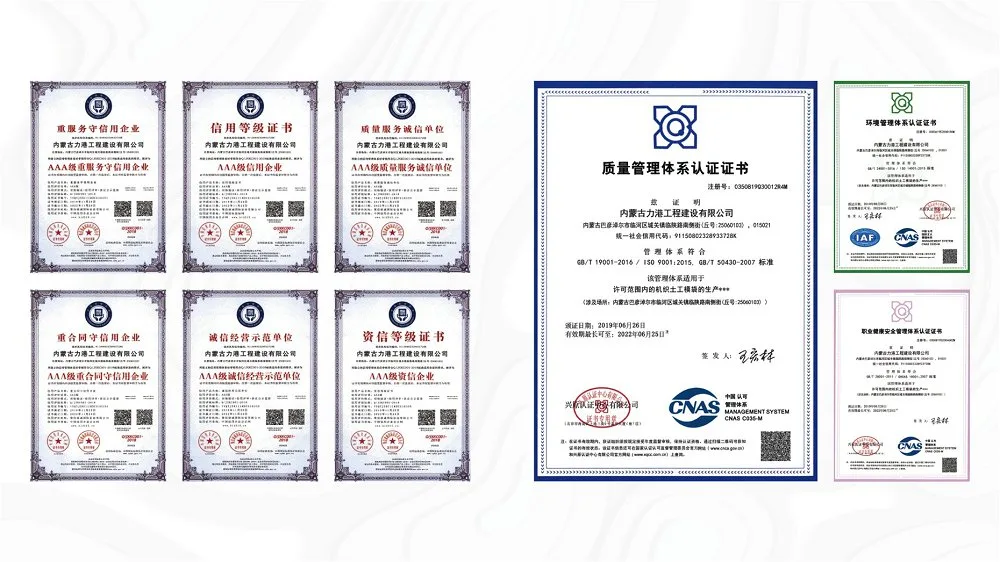 HydroBase quality certificates and compliance documentation